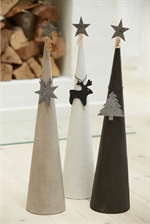 Juletræ Cement cone grå, sort og hvid på gulv fra Lübec Living OOhh - Tinashjem 